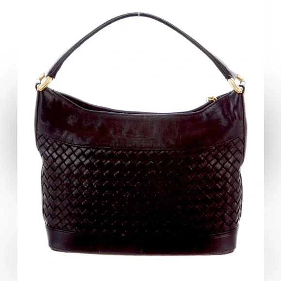 Kieselstein-Cord Black Woven Leather Micro Mini Bag Purse Poodle Doodle Dog BKC